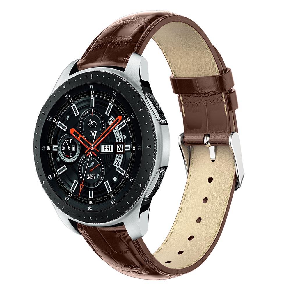 Samsung Galaxy Watch 46mm Leren bandje Krokodil Bruin