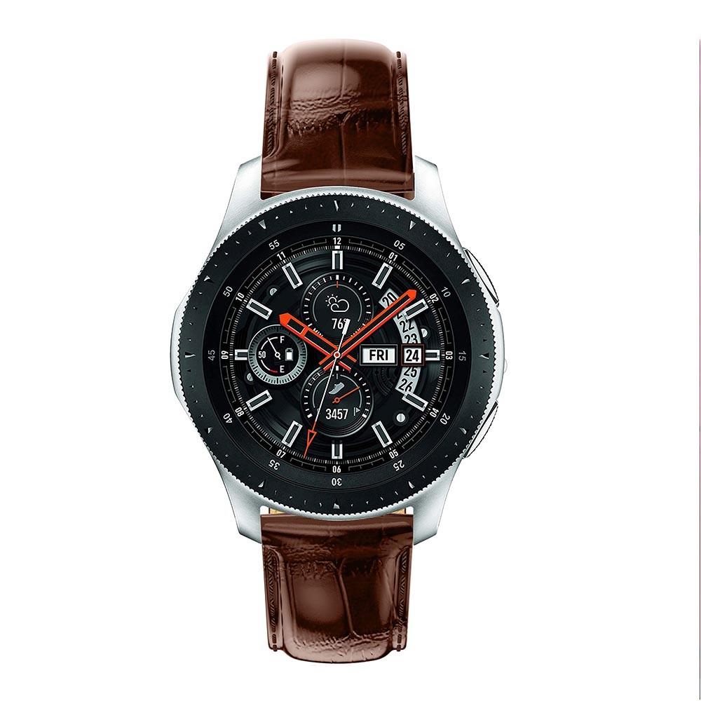 Samsung Galaxy Watch 46mm Leren bandje Krokodil Bruin