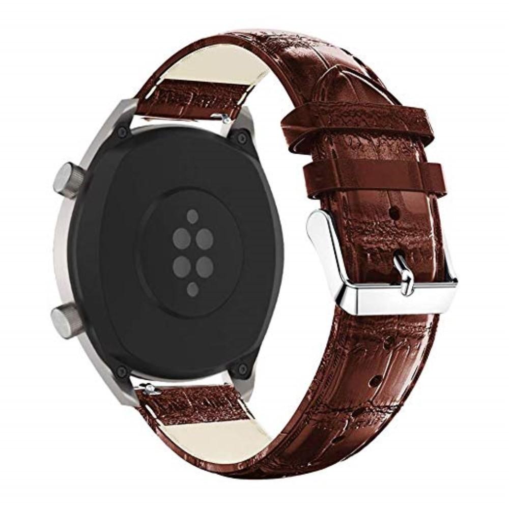 Huawei Watch GT/GT 2 46mm/GT 2e Leren bandje Krokodil Bruin