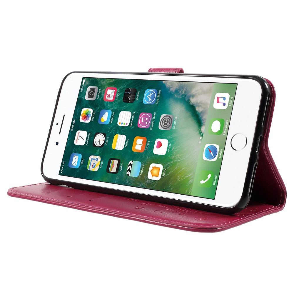 iPhone 7 Plus/8 Plus Leren vlinderhoesje Roze