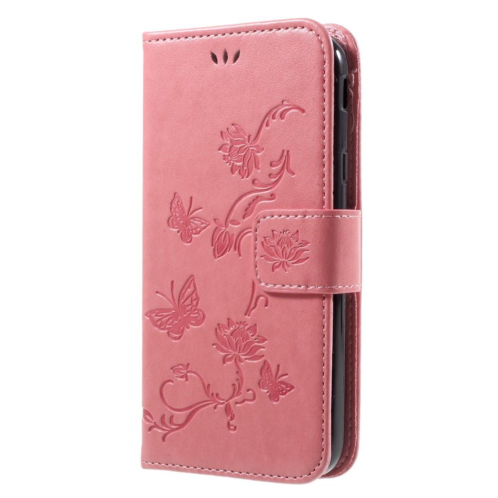 Samsung Galaxy J3 2017 Leren vlinderhoesje Roze