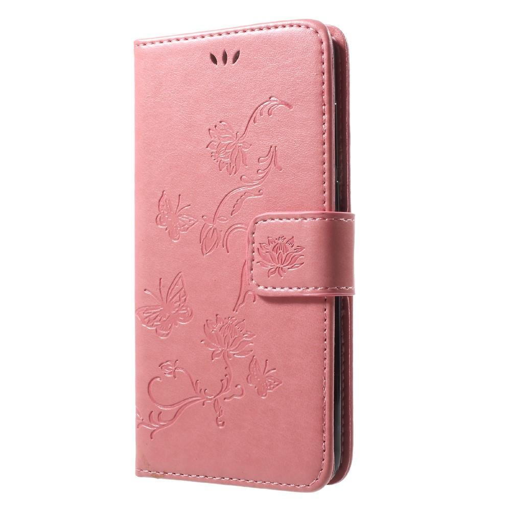 Huawei Honor 9 Leren vlinderhoesje Roze