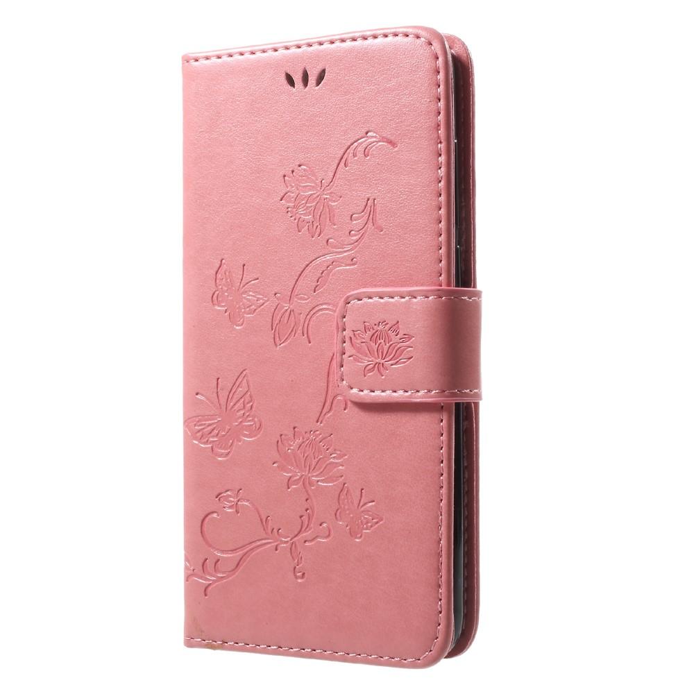 Huawei Honor 9 Leren vlinderhoesje Roze