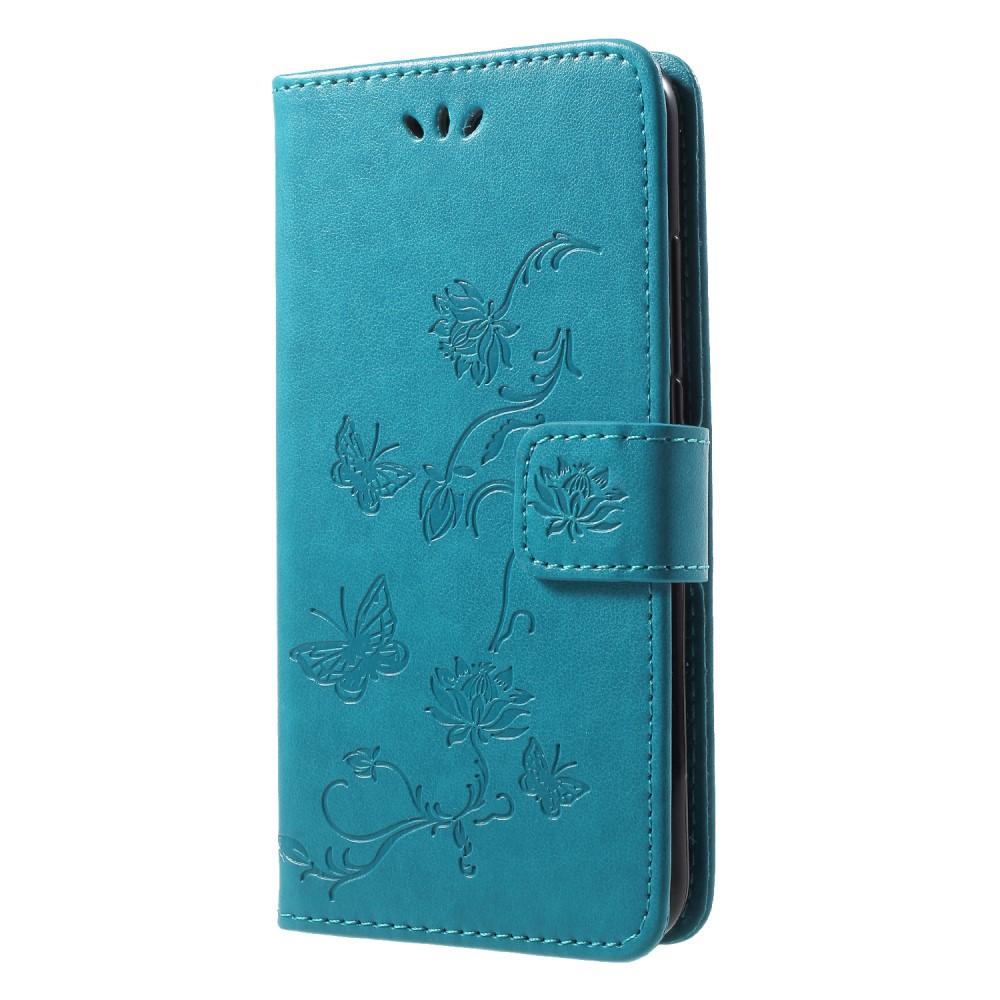 Huawei P20 Lite Leren vlinderhoesje Blauw