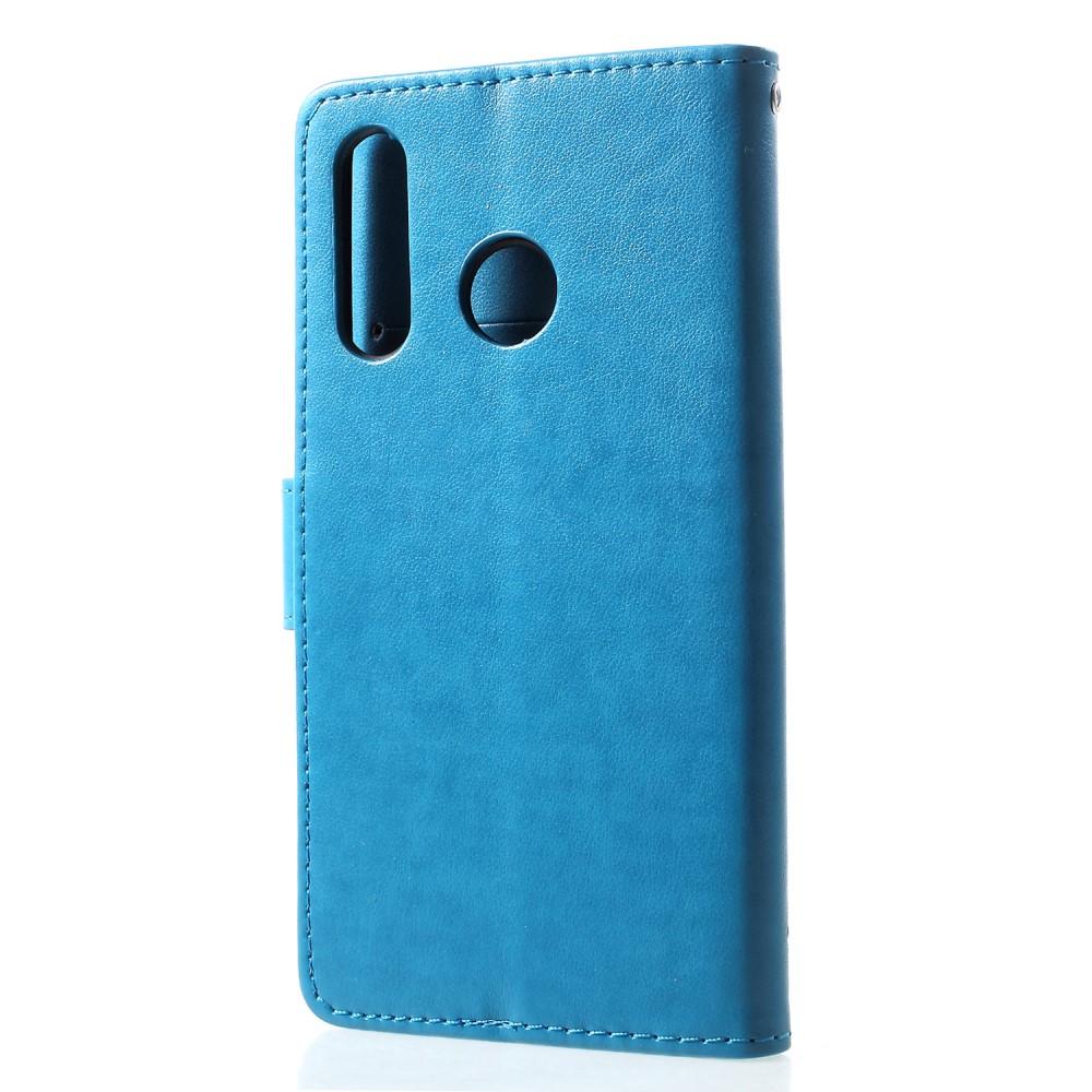 Huawei P30 Lite Leren vlinderhoesje Blauw