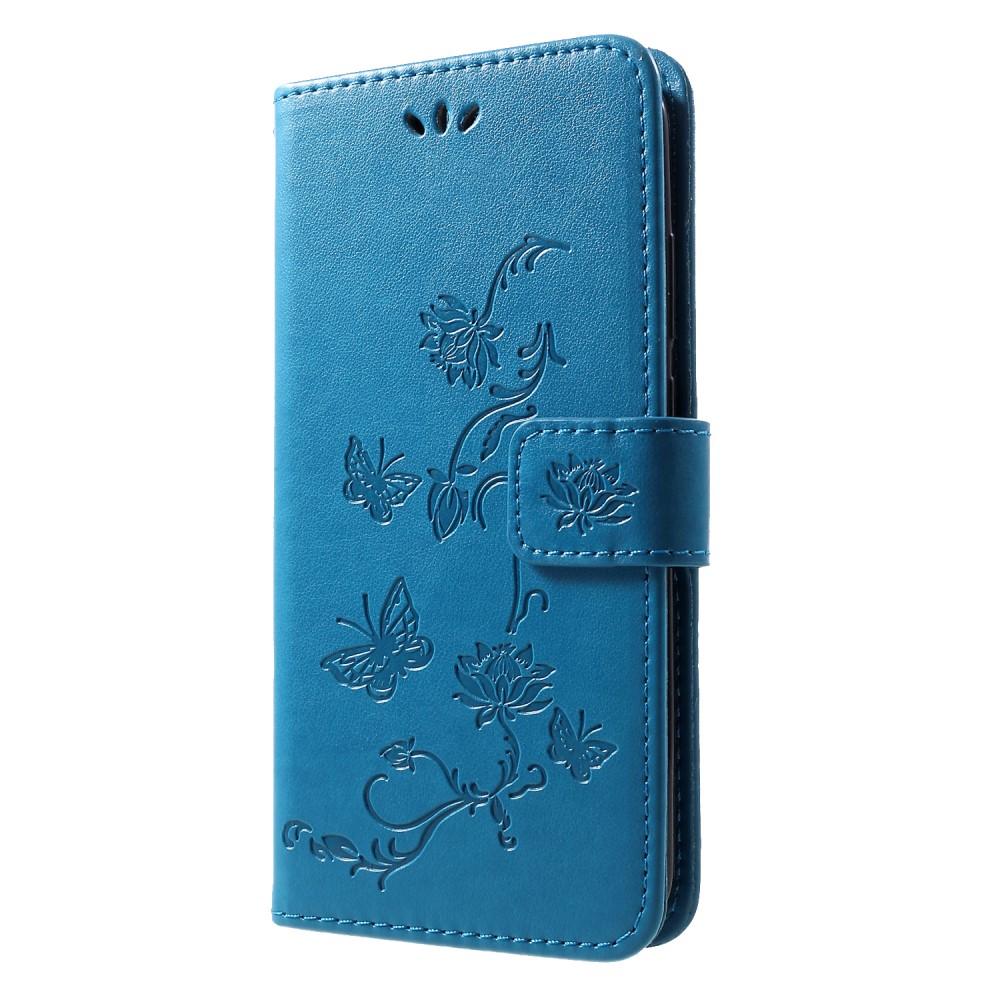 Huawei P Smart 2019 Leren vlinderhoesje Blauw