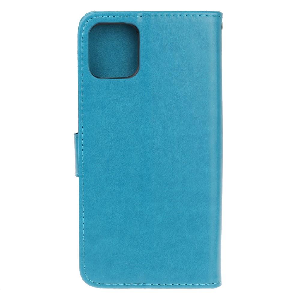 iPhone 11 Leren vlinderhoesje Blauw