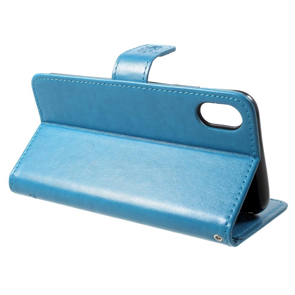Apple iPhone Xr Leren vlinderhoesje Blauw
