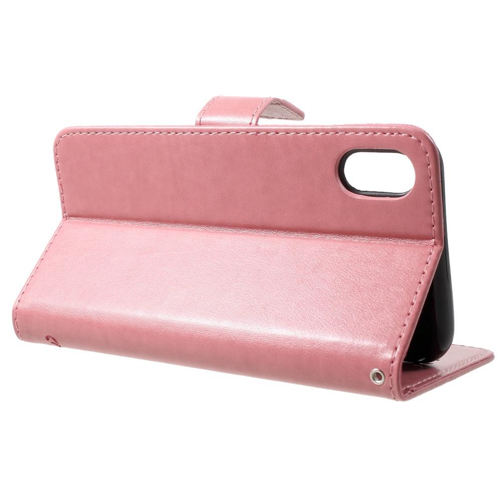 Apple iPhone Xr Leren vlinderhoesje Roze