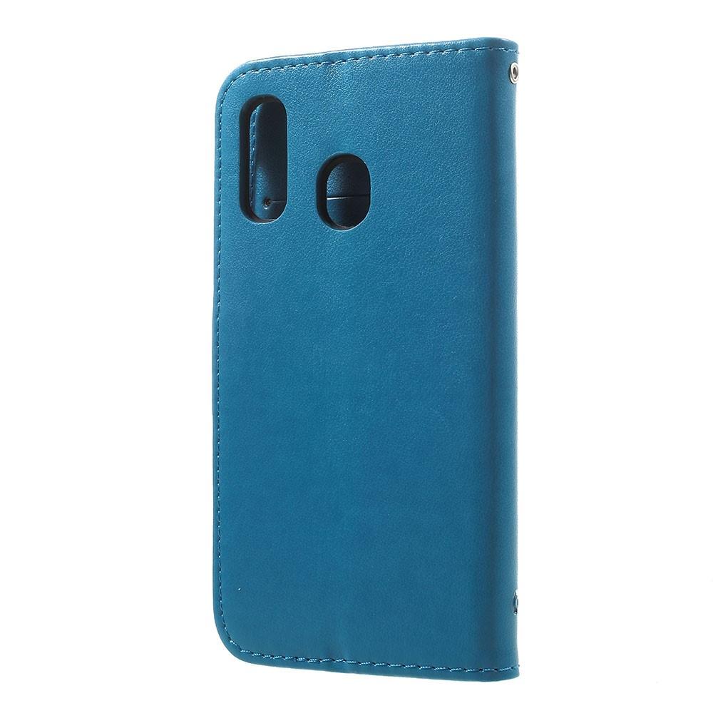 Samsung Galaxy A20e Leren vlinderhoesje Blauw