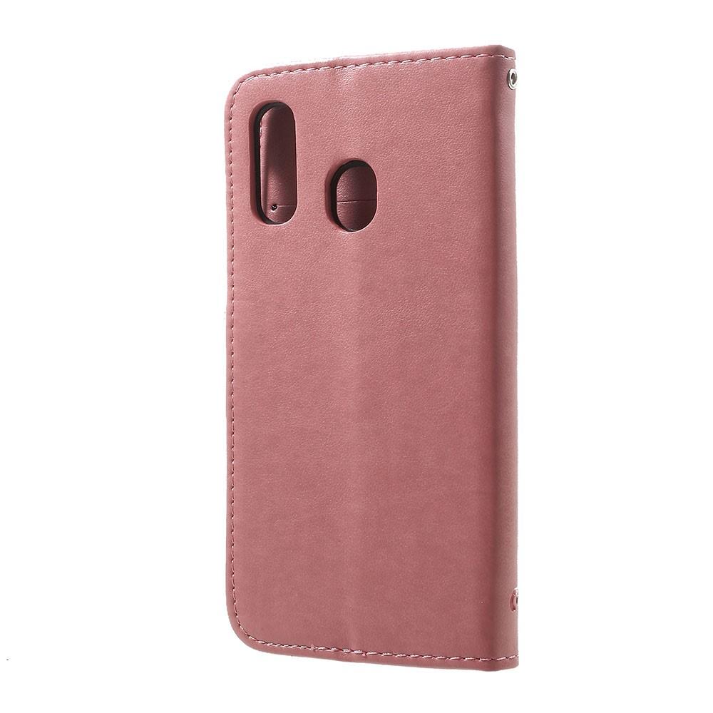 Samsung Galaxy A20e Leren vlinderhoesje Roze