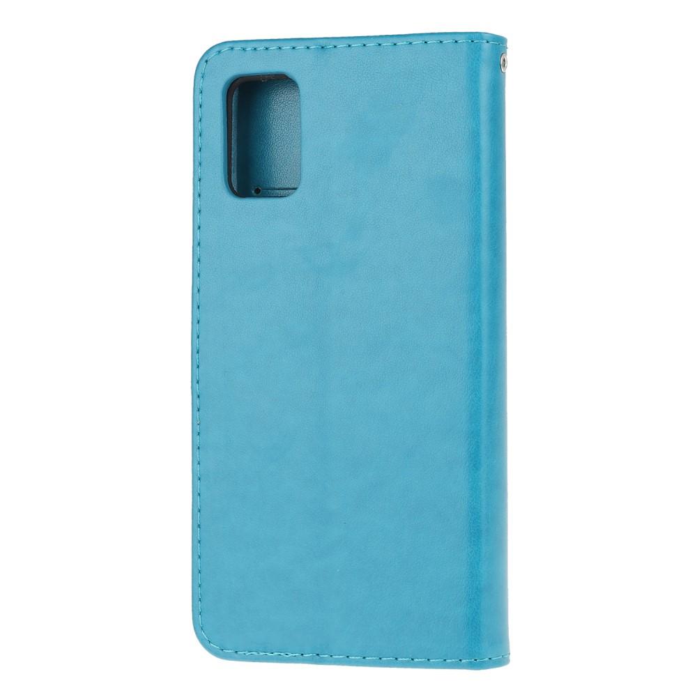 Samsung Galaxy A51 Leren vlinderhoesje Blauw