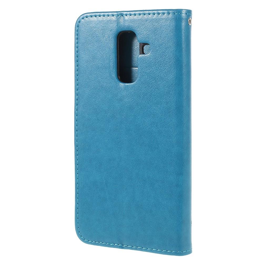 Samsung Galaxy A6 2018 Leren vlinderhoesje Blauw