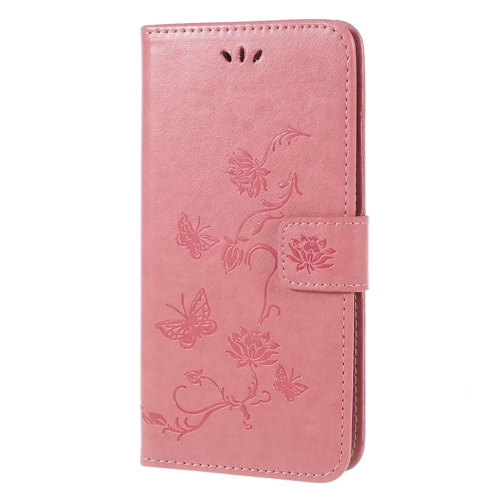 Samsung Galaxy A6 2018 Leren vlinderhoesje Roze