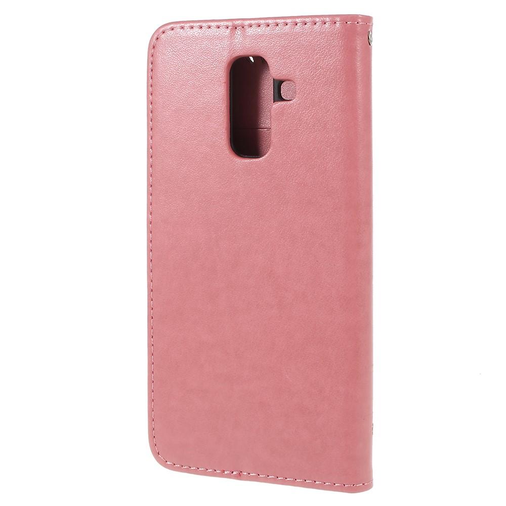 Samsung Galaxy A6 2018 Leren vlinderhoesje Roze