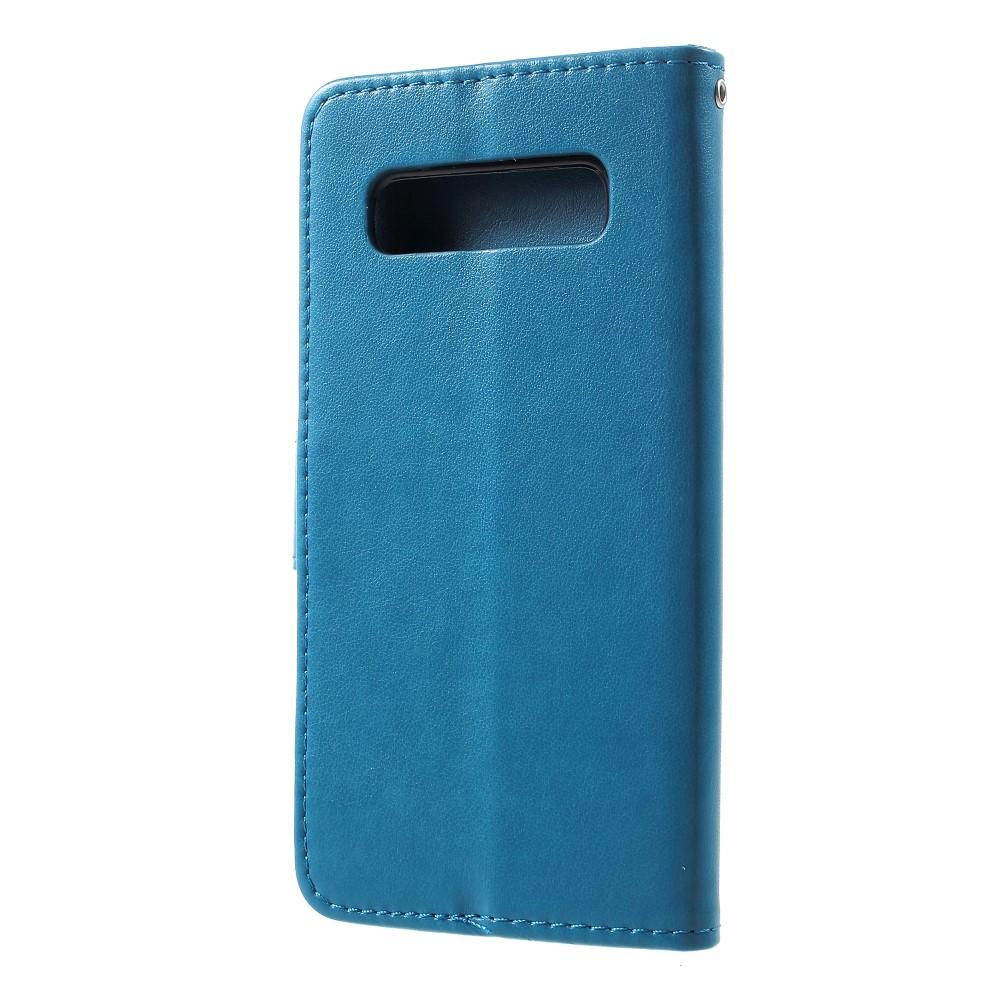 Samsung Galaxy S10 Leren vlinderhoesje Blauw