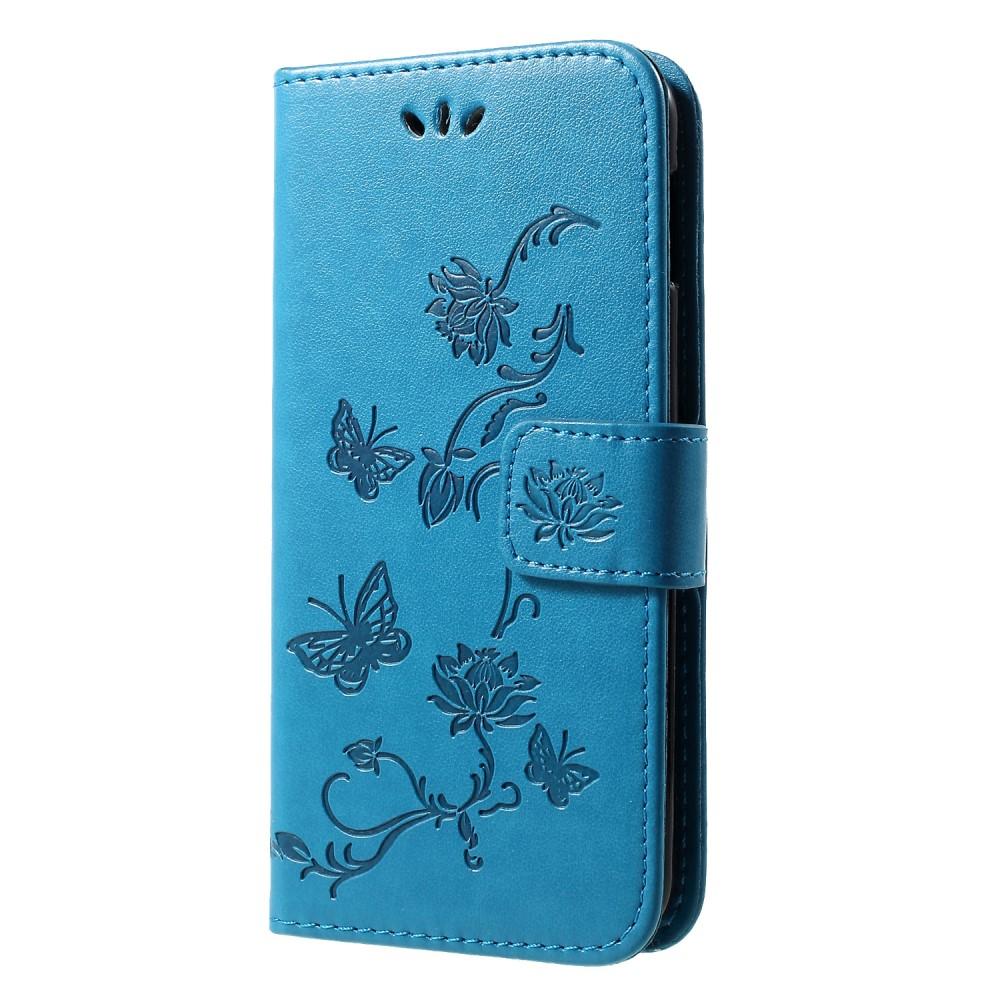 Samsung Galaxy S10e Leren vlinderhoesje Blauw