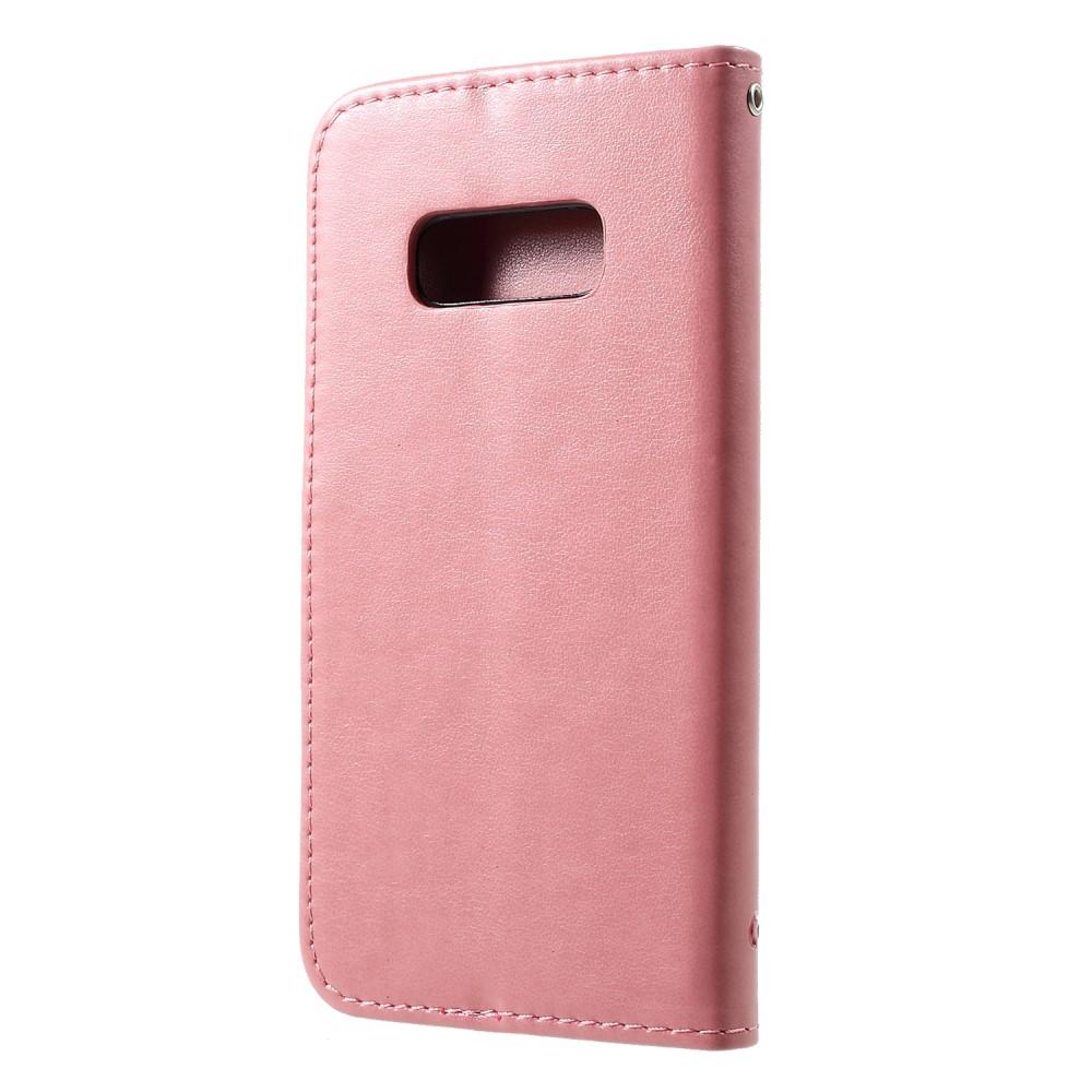 Samsung Galaxy S10e Leren vlinderhoesje Roze