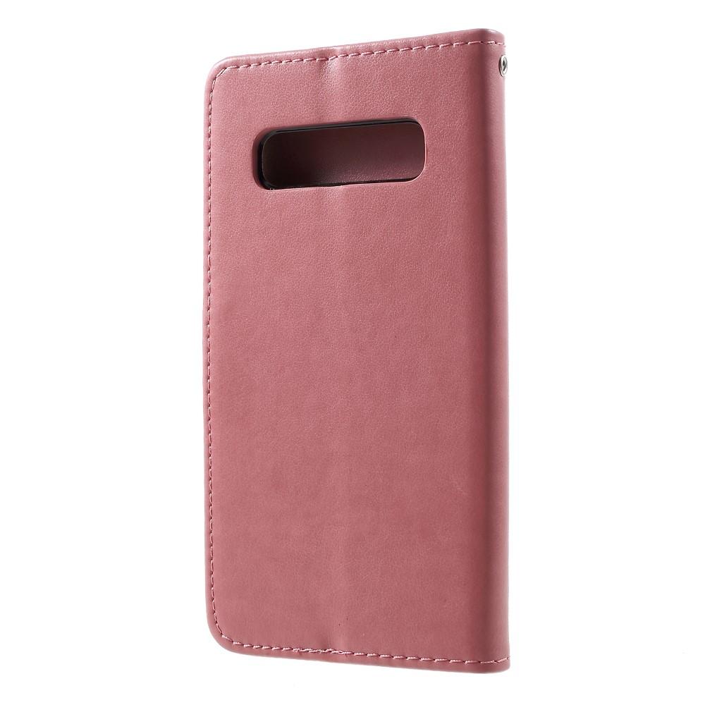 Samsung Galaxy S10 Leren vlinderhoesje Roze