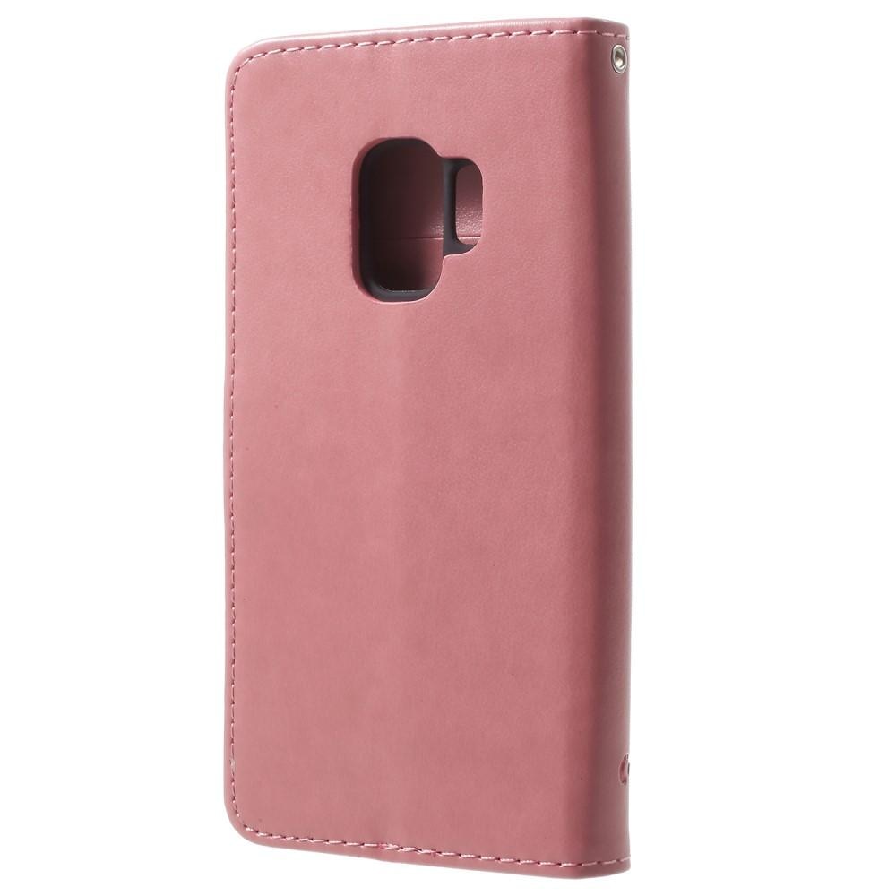 Samsung Galaxy S9 Leren vlinderhoesje Roze