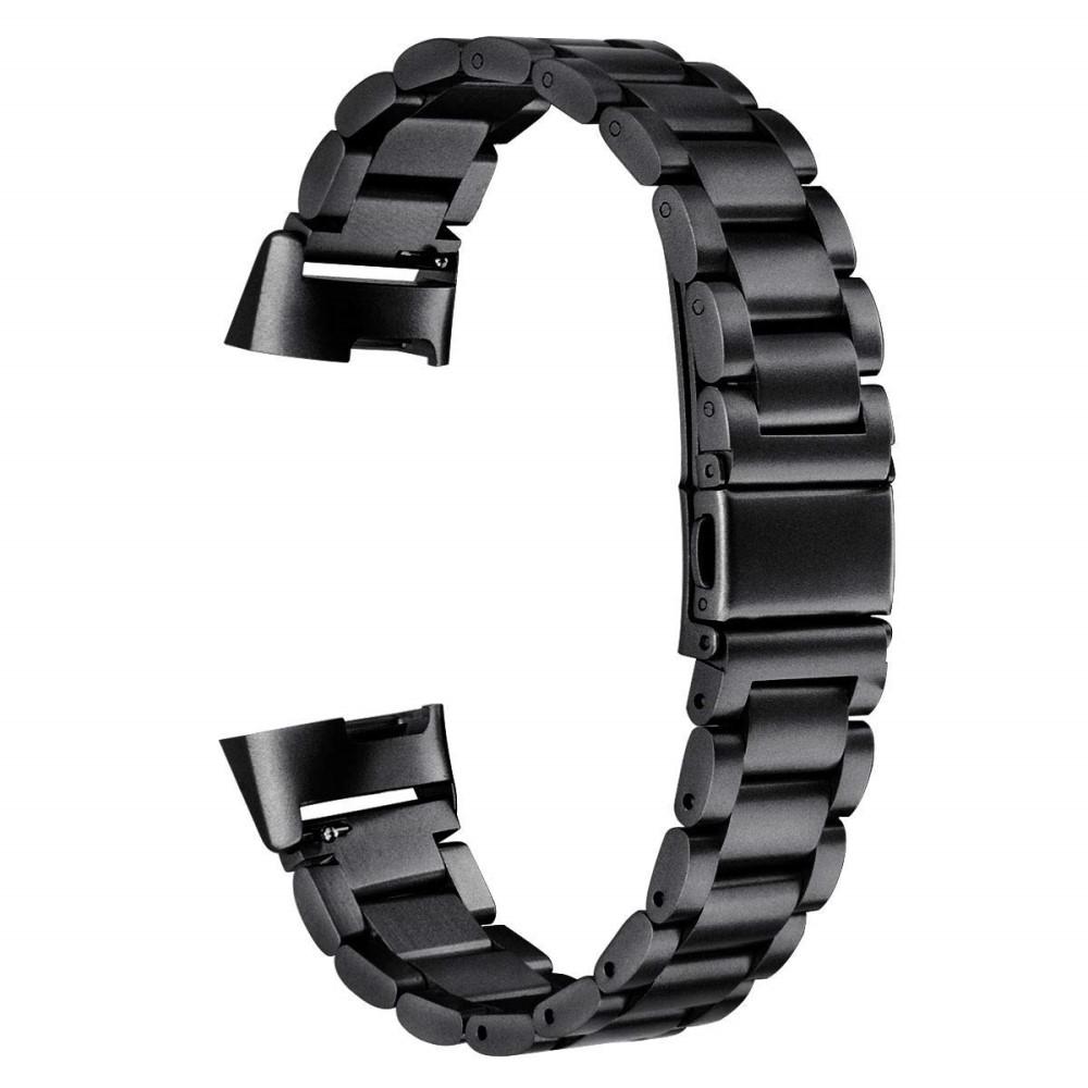Fitbit Charge 3/4 Metalen Armband Zwart