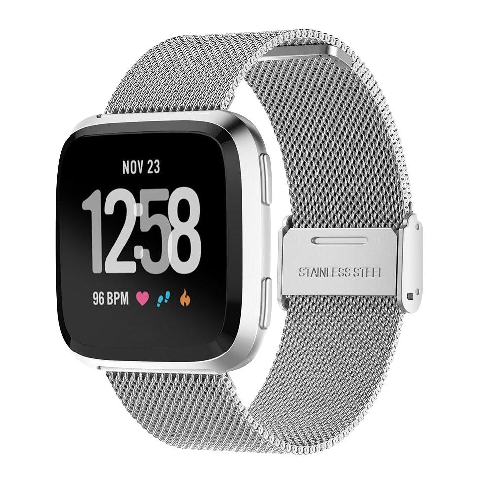 Fitbit Versa/Versa 2 Armband Mesh Zilver