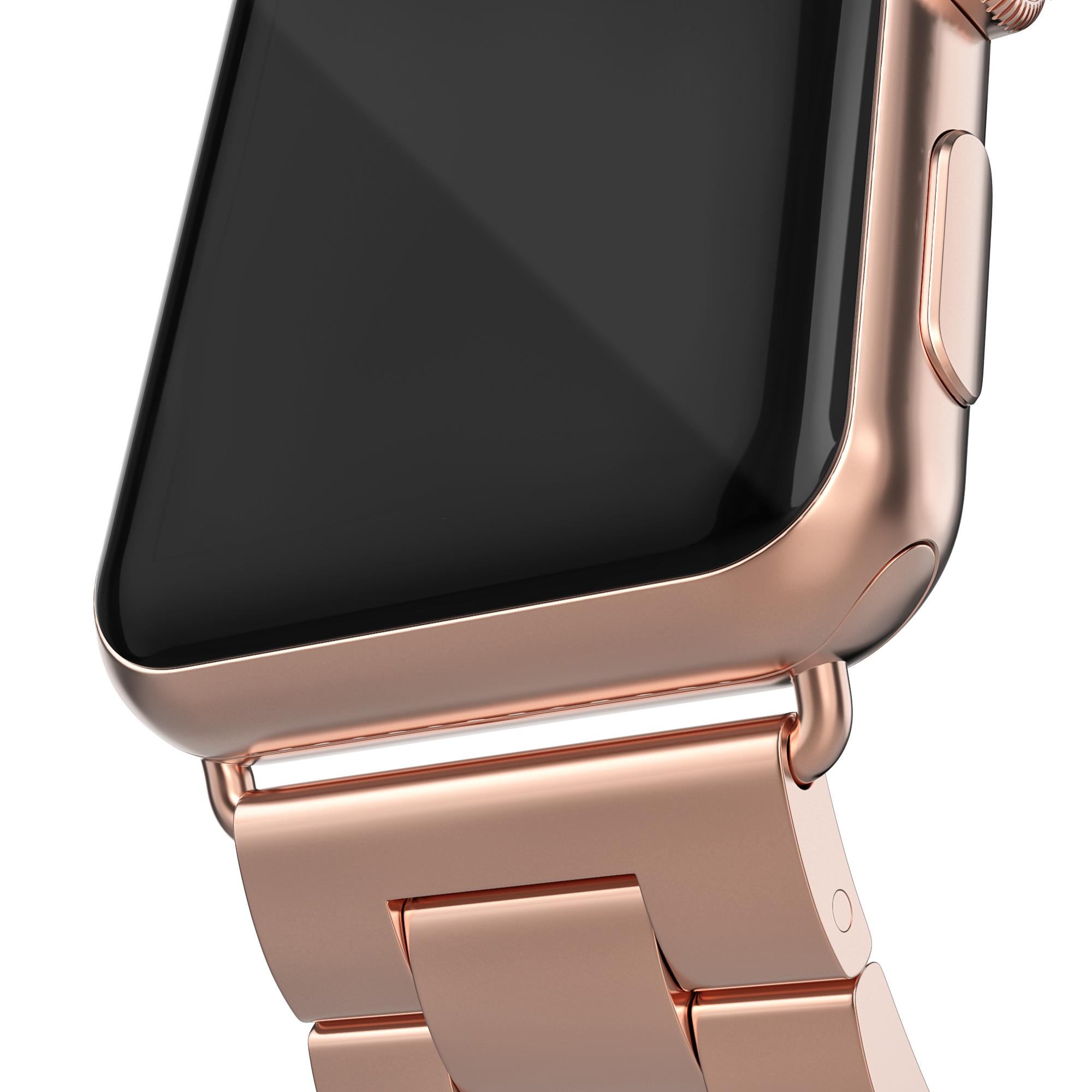 Apple Watch 45mm Series 9 Metalen Armband roségoud