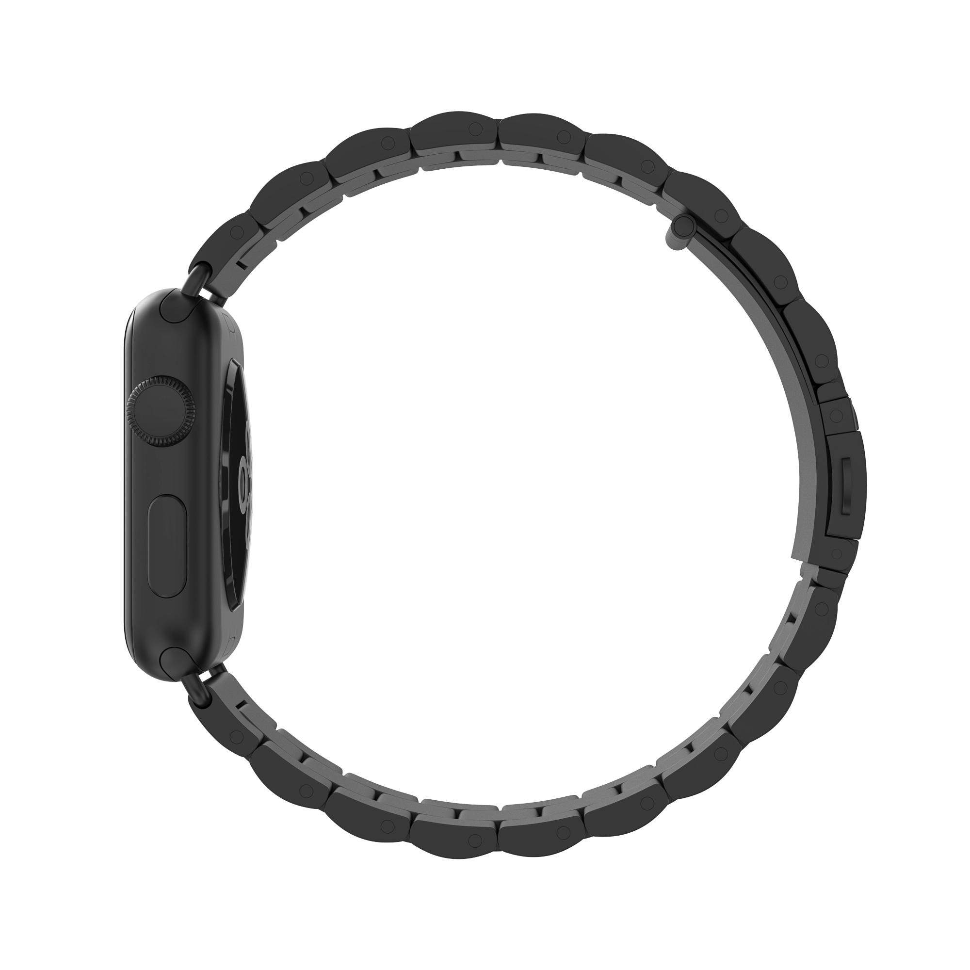 Apple Watch 45mm Series 7 Metalen Armband zwart