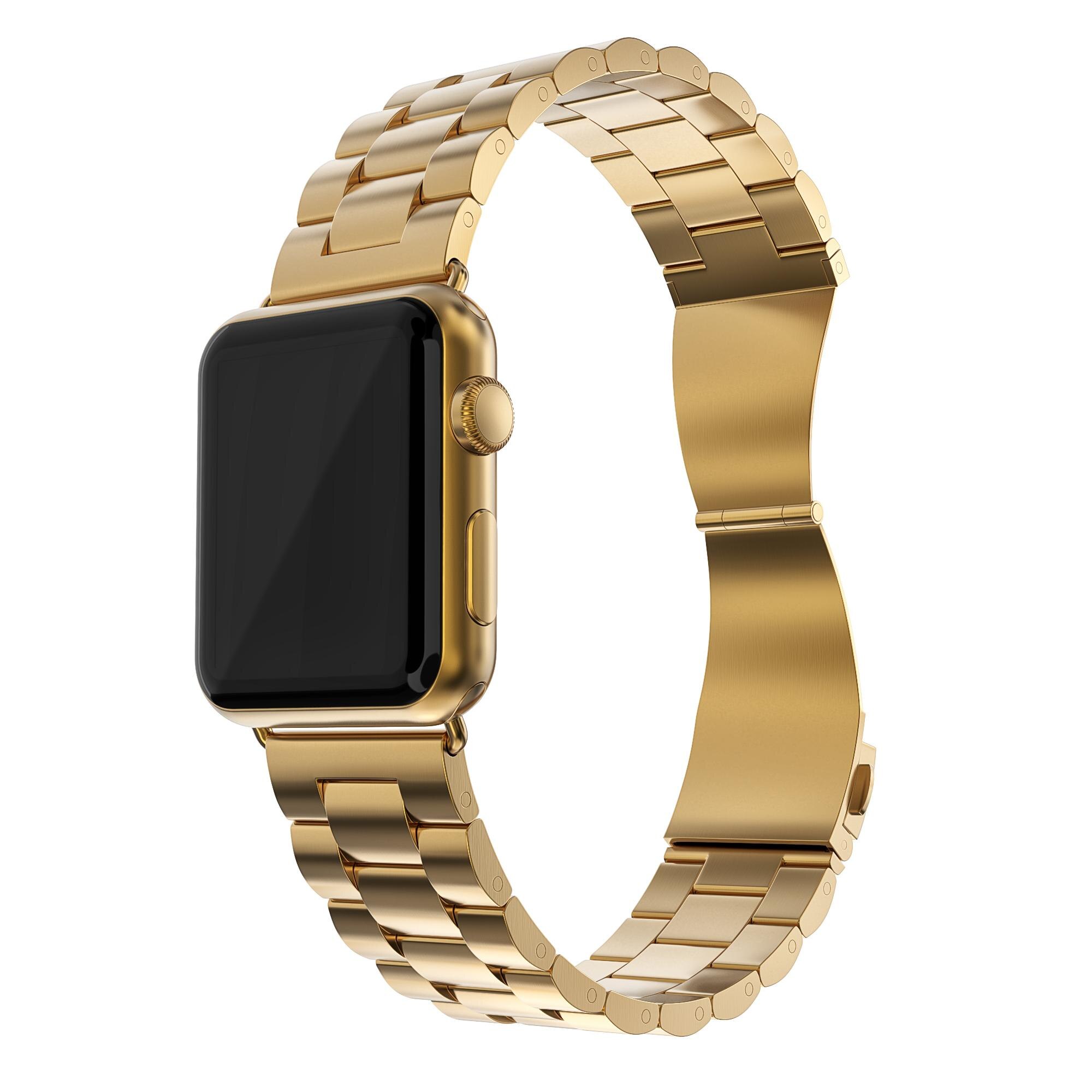 Apple Watch 45mm Series 8 Metalen Armband Goud