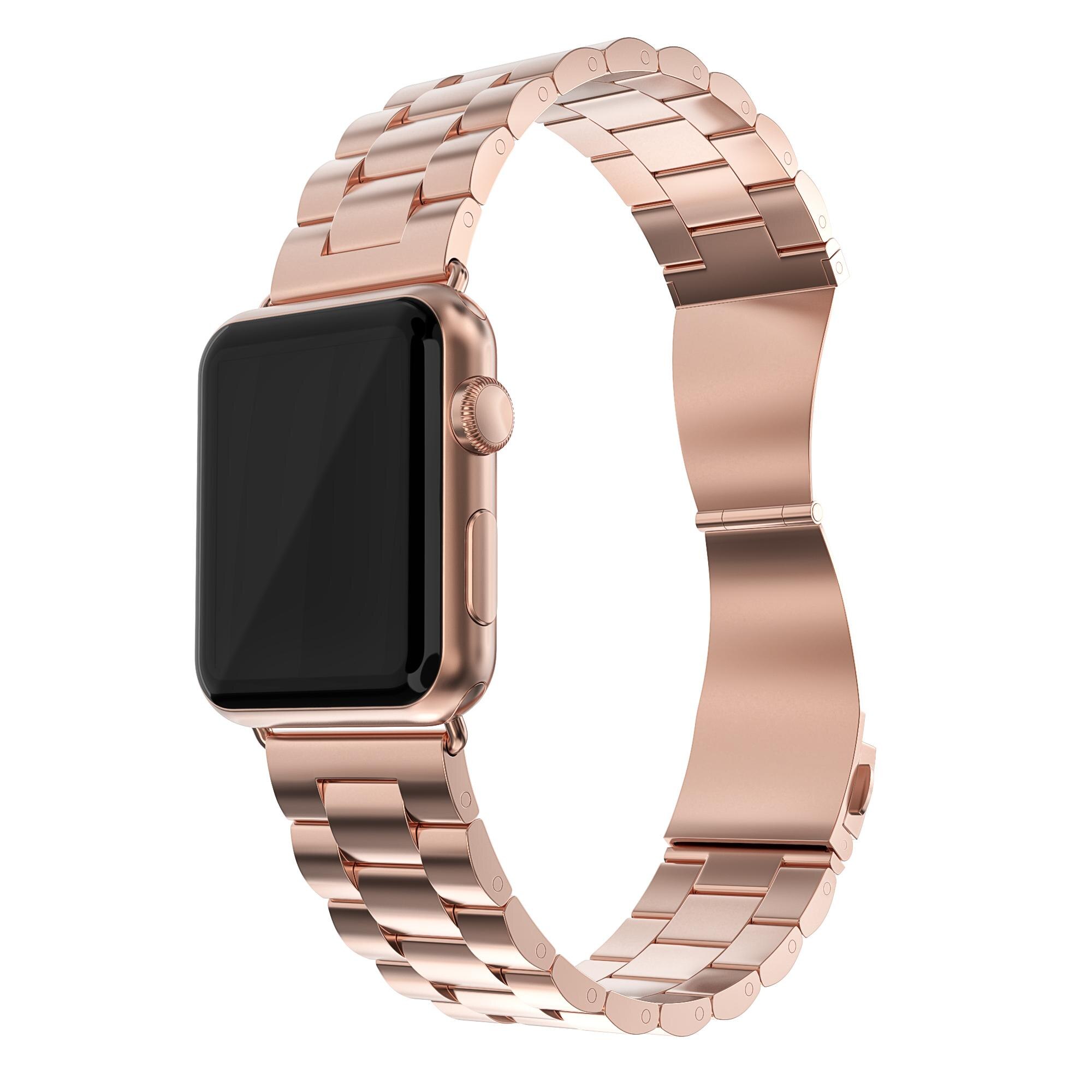 Apple Watch 45mm Series 8 Metalen Armband Roségoud