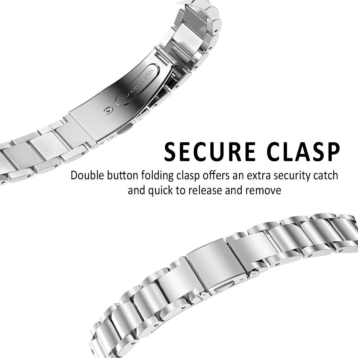 Fitbit Inspire/Inspire HR/Inspire 2 Metalen Armband Zilver