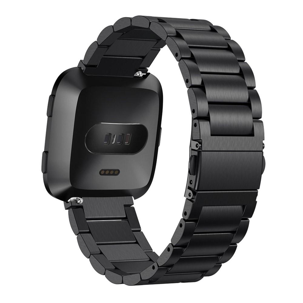 Fitbit Versa/Versa Lite/Versa 2 Metalen Armband Zwart