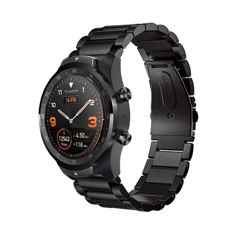 Mobvoi Ticwatch Pro/S2/E2 Metalen Armband Zwart