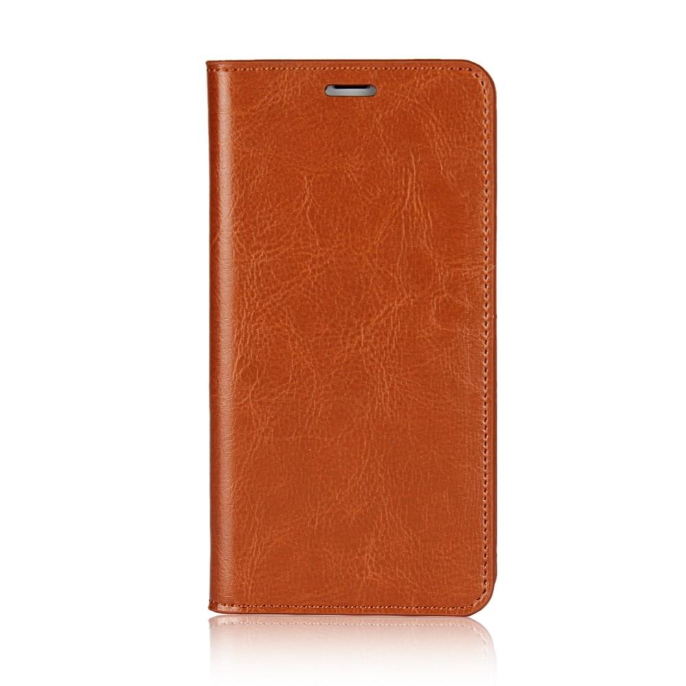 iPhone X/XS Mobielhoesje Echt Leer Bruin