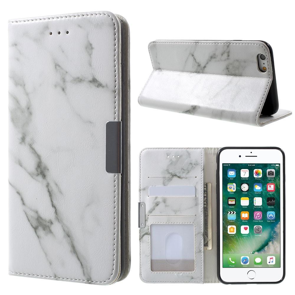 iPhone 6 Plus/6S Plus Smartphonehoesje wit marmer