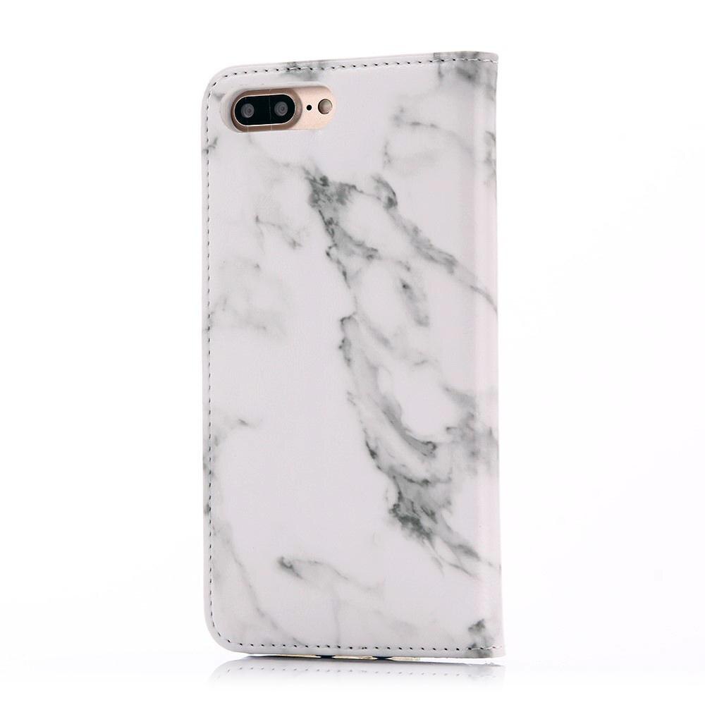 iPhone 7 Plus/8 Plus Smartphonehoesje wit marmer