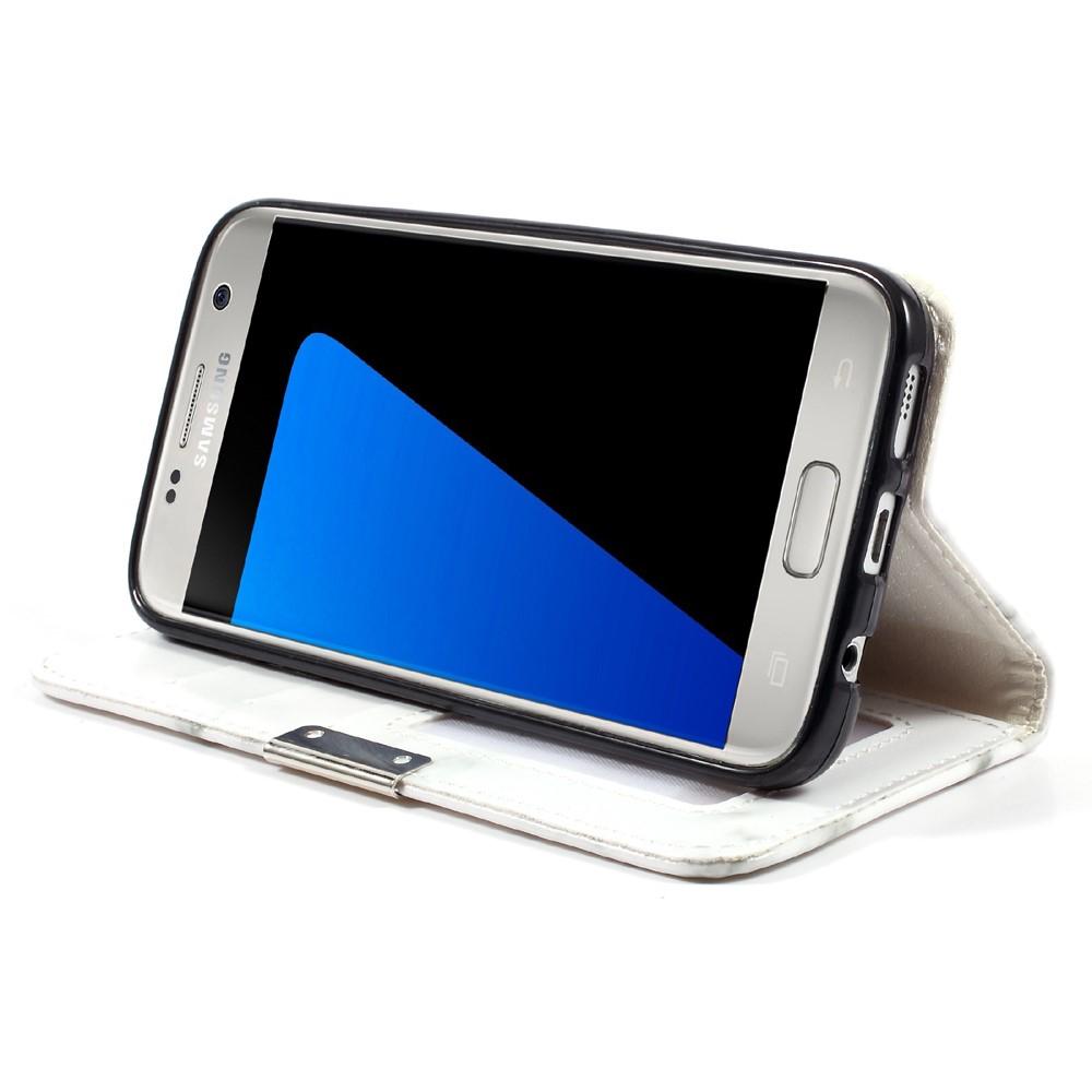 Samsung Galaxy S7 Smartphonehoesje wit marmer