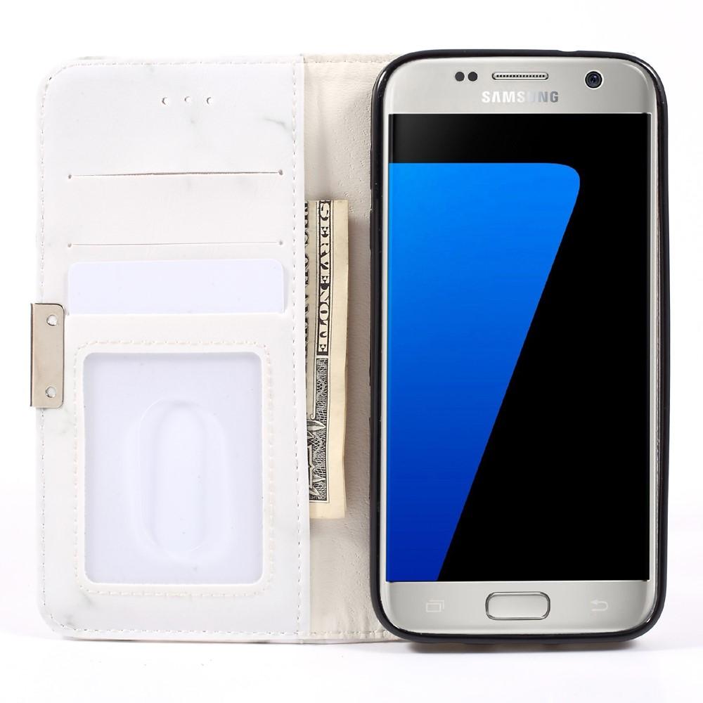 Samsung Galaxy S7 Smartphonehoesje wit marmer