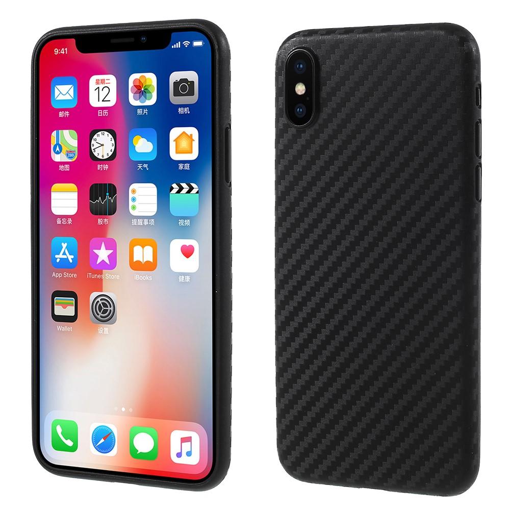 iPhone X/XS Telefoonhoesje UltraThin Koolstofvezel