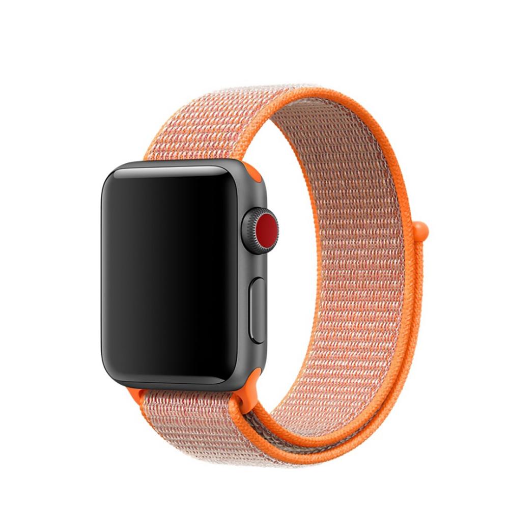 Apple Watch 42/44/45 mm Nylon bandje Oranje