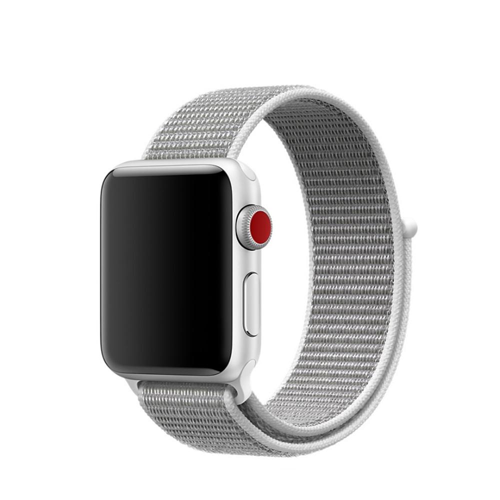 Apple Watch 42/44/45 mm Nylon bandje Wit