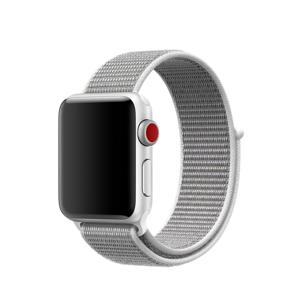 Apple Watch SE 44mm Nylon bandje grijs