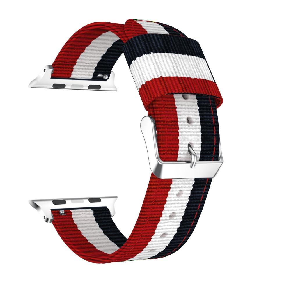 Apple Watch 45mm Series 8 Nylon bandje Rood