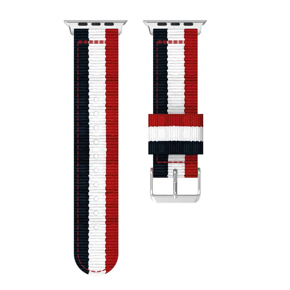 Apple Watch 45mm Series 8 Nylon bandje Rood