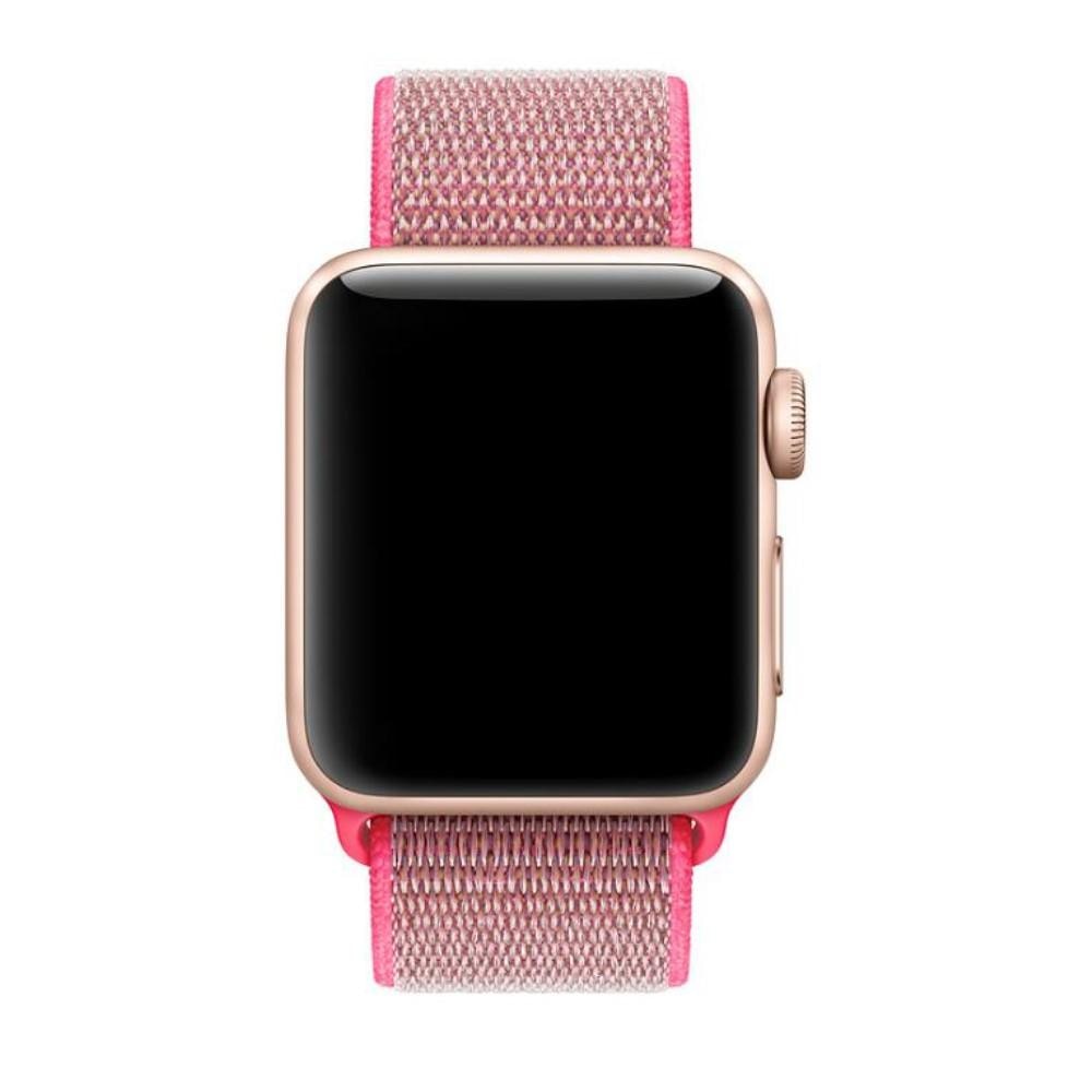 Apple Watch 42/44/45 mm Nylon bandje Roze