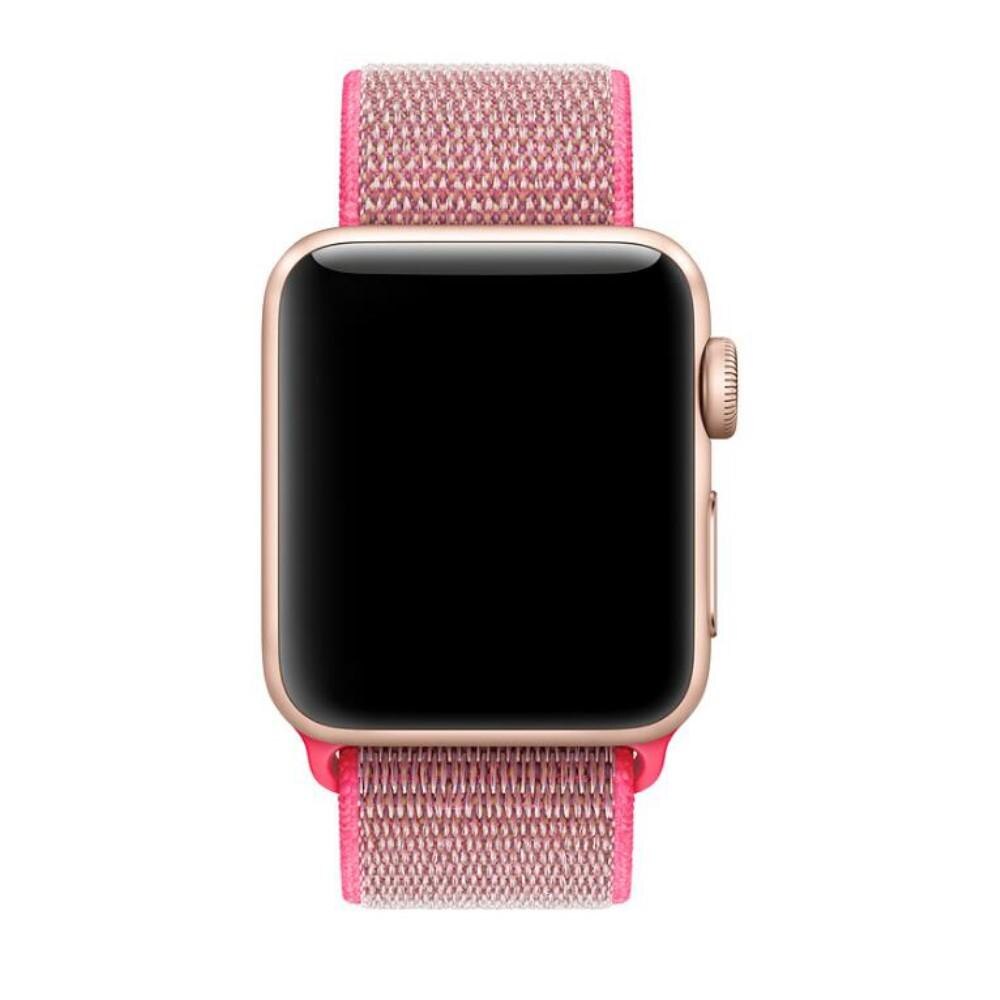 Apple Watch 45mm Series 8 Nylon bandje Roze