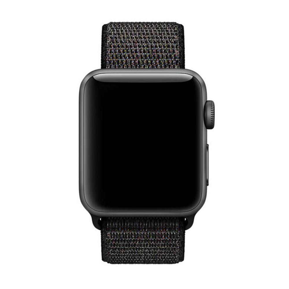 Apple Watch 42/44/45 mm Nylon bandje Zwart