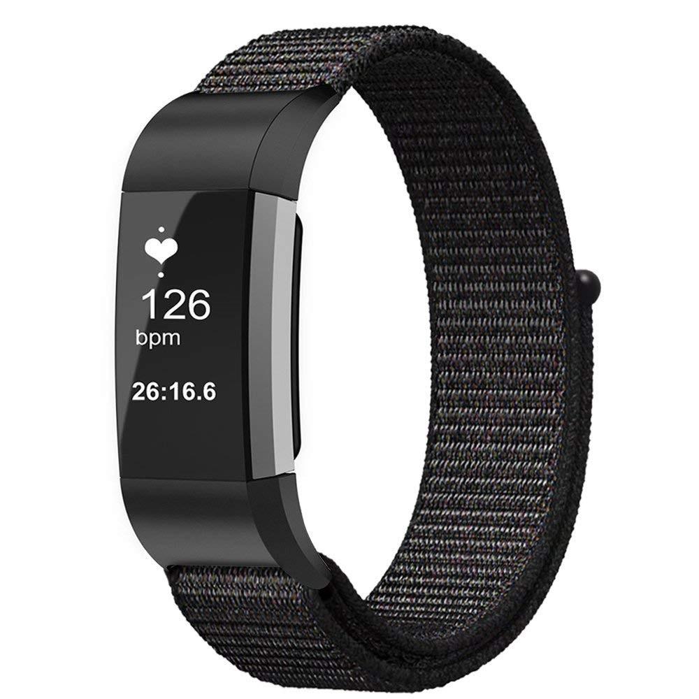 Fitbit Charge 3/4 Nylon bandje Zwart