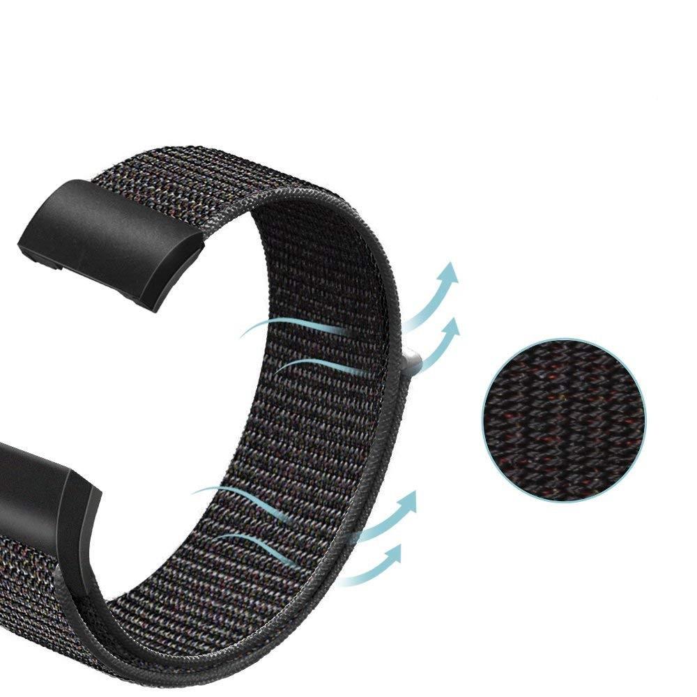 Fitbit Charge 3/4 Nylon bandje Zwart
