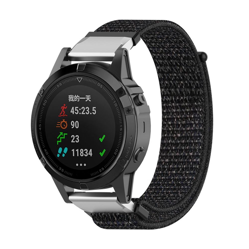 Garmin Forerunner 935/945/955/965 Nylon bandje Zwart